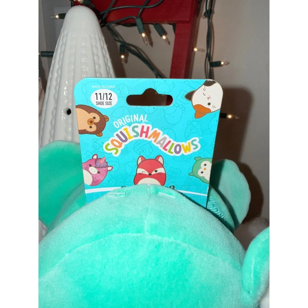 Squishmallows‎ Teal Koala Plush Slippers Size 11-12 Kids